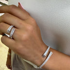 Sıralı Taşlı Designer Kelepçe