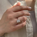 Baguette-Moissanit-Ring