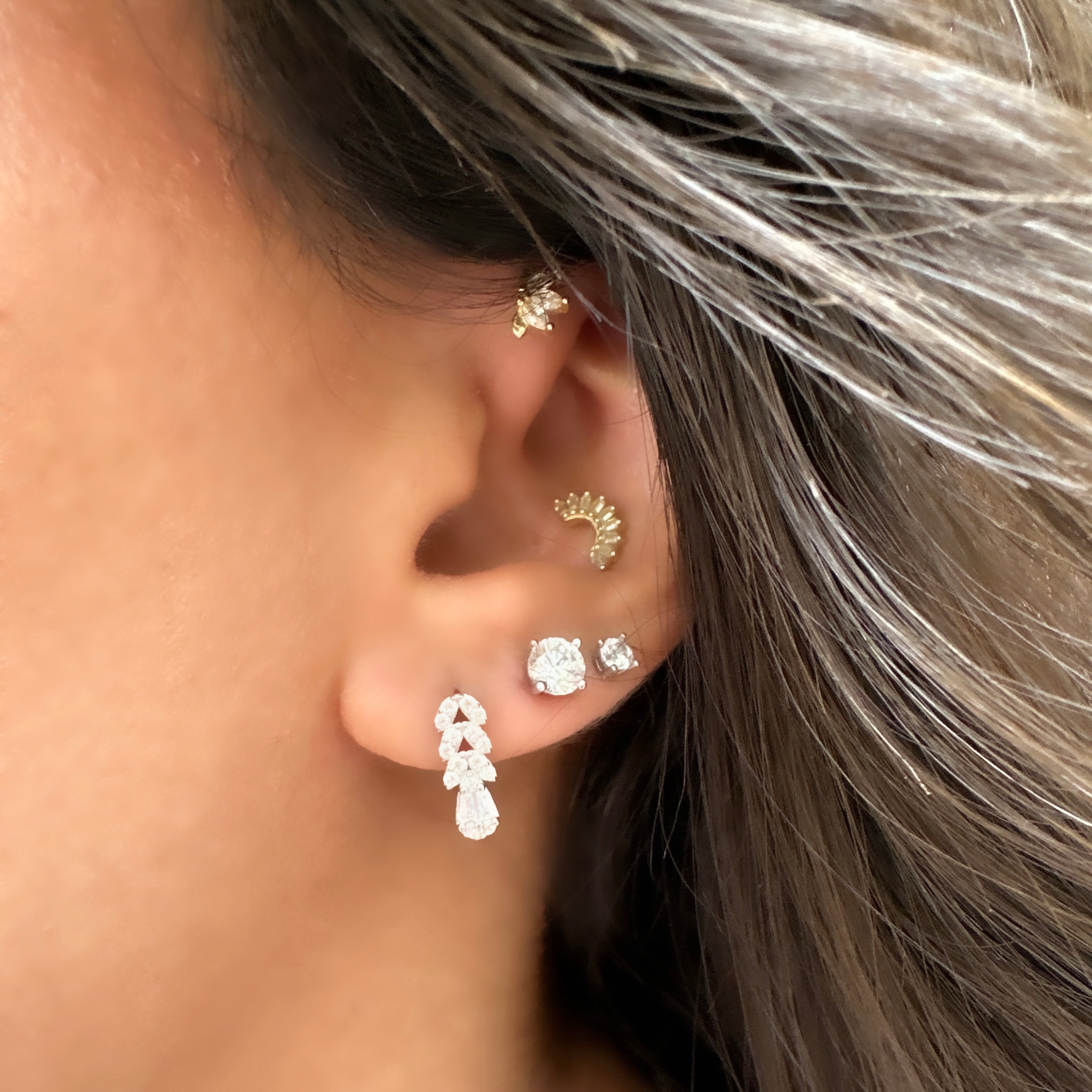 Baget ve Çiçek Taşlı Gece Seti