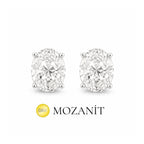 İki Karat  Mozanit Oval Küpe