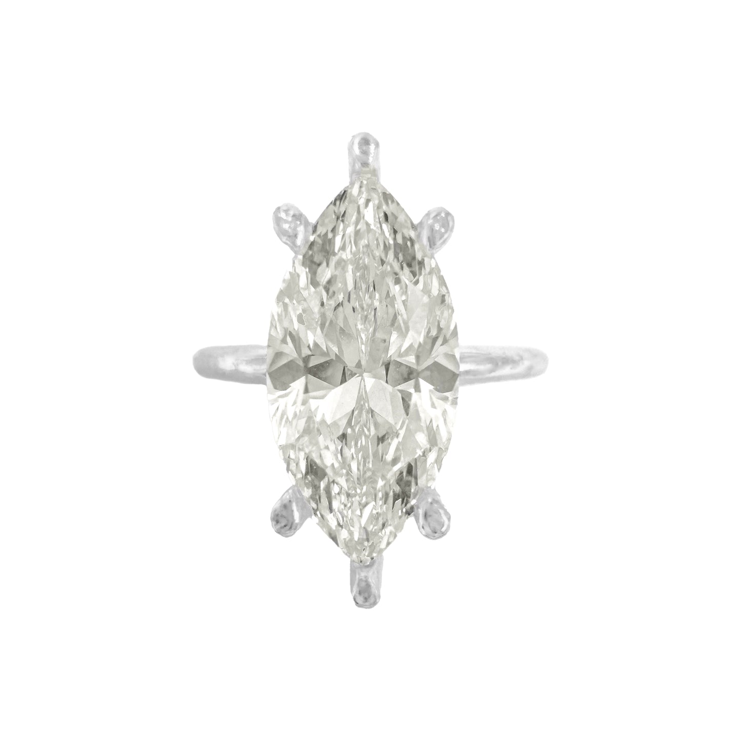 G-Color Taşlı Montür Uzun Markiz Tektaş Yüzük