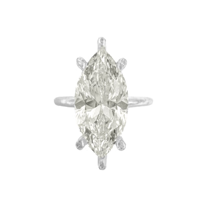 G-Color Taşlı Montür Uzun Markiz Tektaş Yüzük