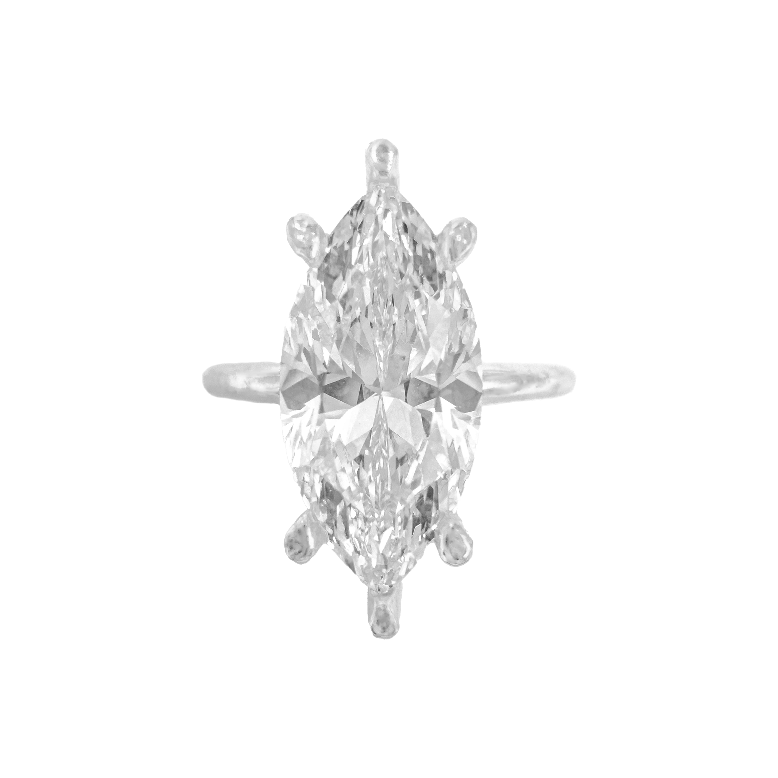 Taşlı Montür Uzun Markiz Mozanit Tektaş Yüzük