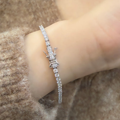 İki Buçuk mm Mozanit Suyolu Bileklik