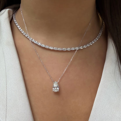 Taşlı Montür G-Color Damla Kolye