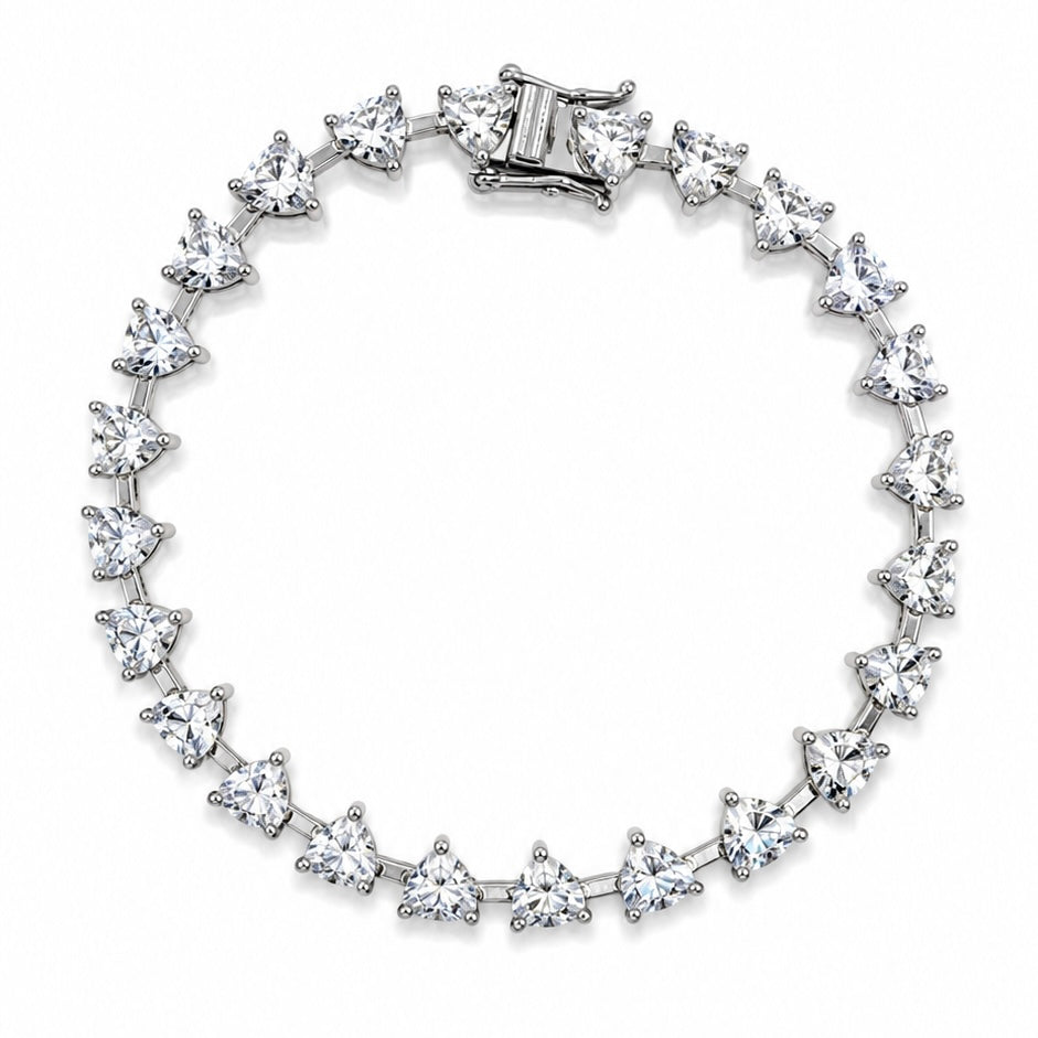 Heart Stone Tennis Bracelet