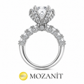Vier Karat Moissanit Designer Solitärring