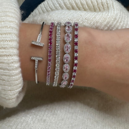 Pink Tone Waterway Bracelet