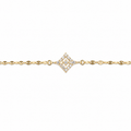 14K Karo Motif Taşlı Bileklik