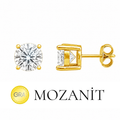 6 mm Mozanit Tektaş Küpe
