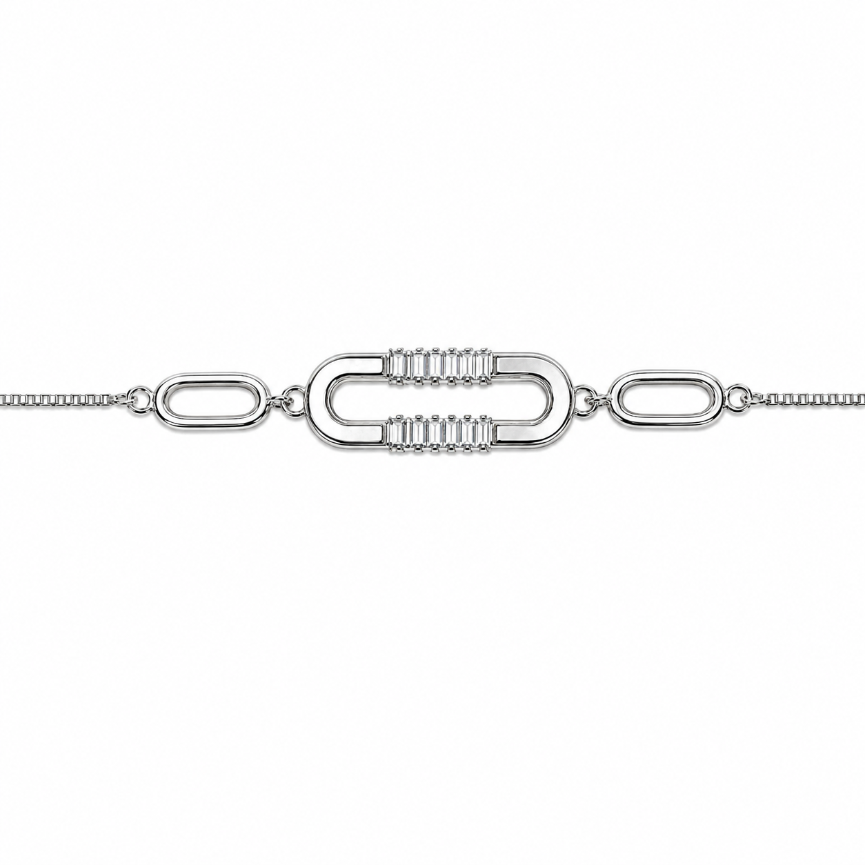 Mother-of-Pearl Paperclip Bracelet