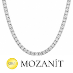 Three mm Moissanite Waterway Necklace