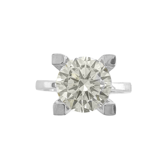 14K Üç Karat Mozanit Tektaş Yüzük