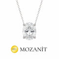 Üç Karat Mozanit Oval Kolye