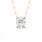Üç Karat D-Color Oval Kolye