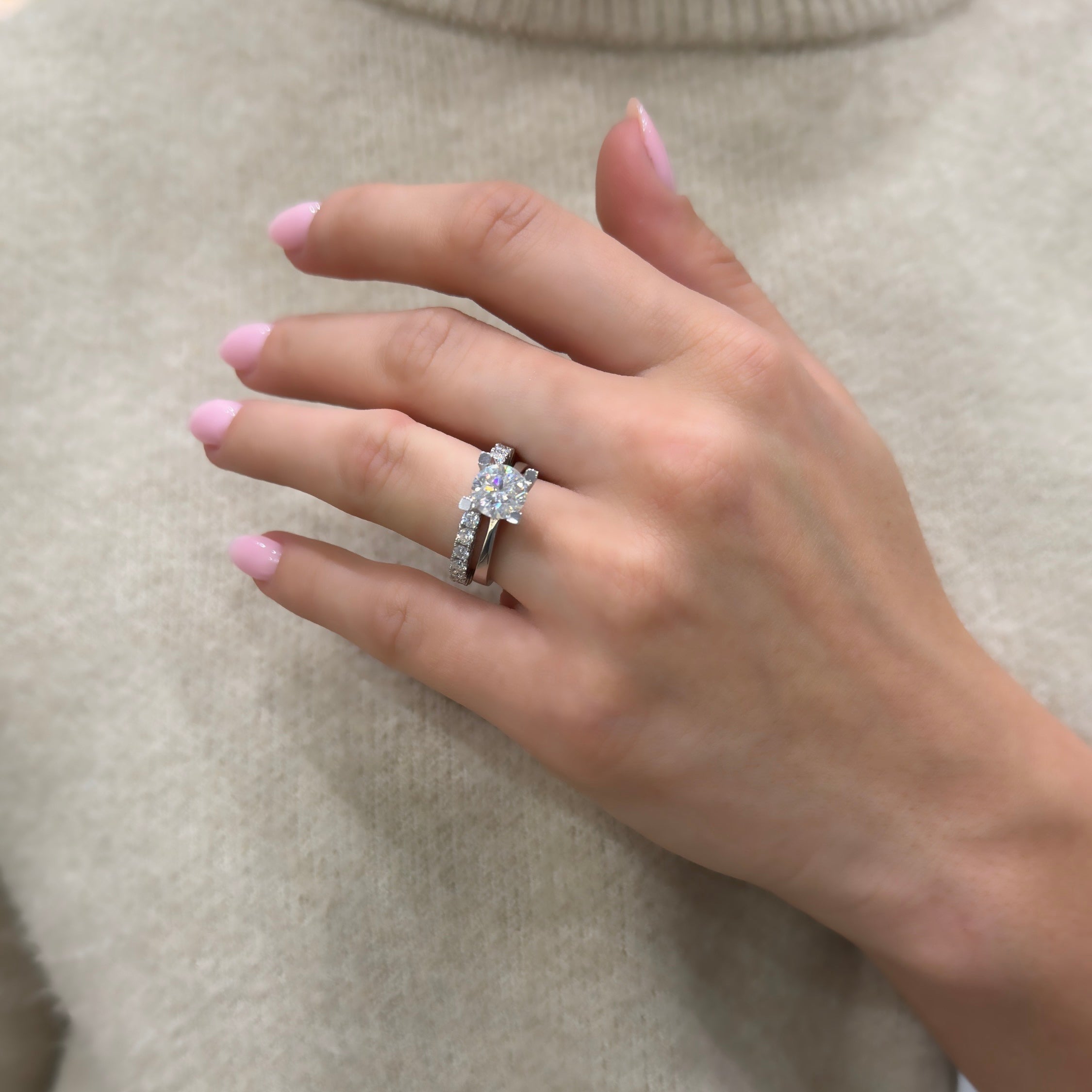 Küçük Taşlı Mozanit Tamtur Yüzük