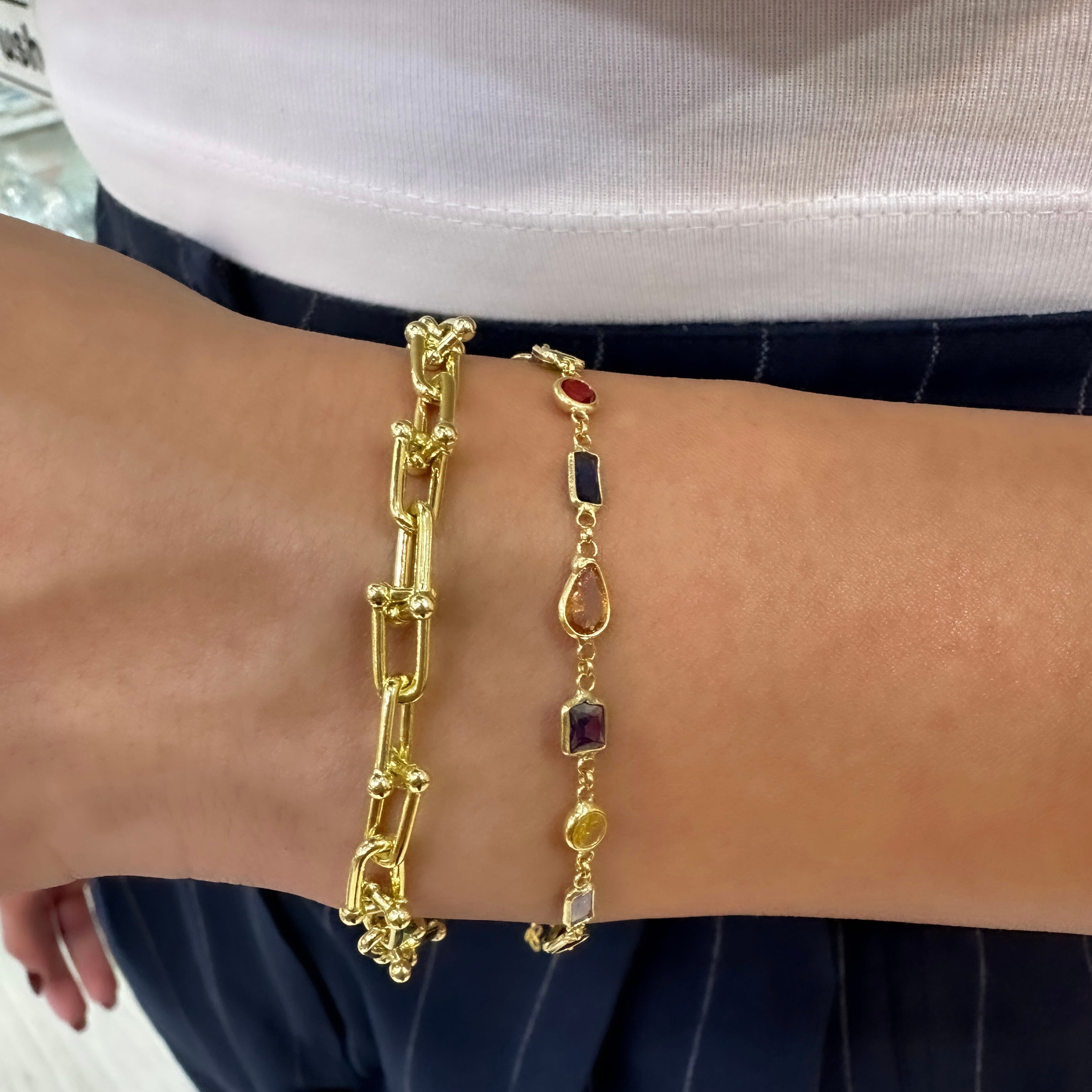 Karışık Renkli Taşlı Bileklik