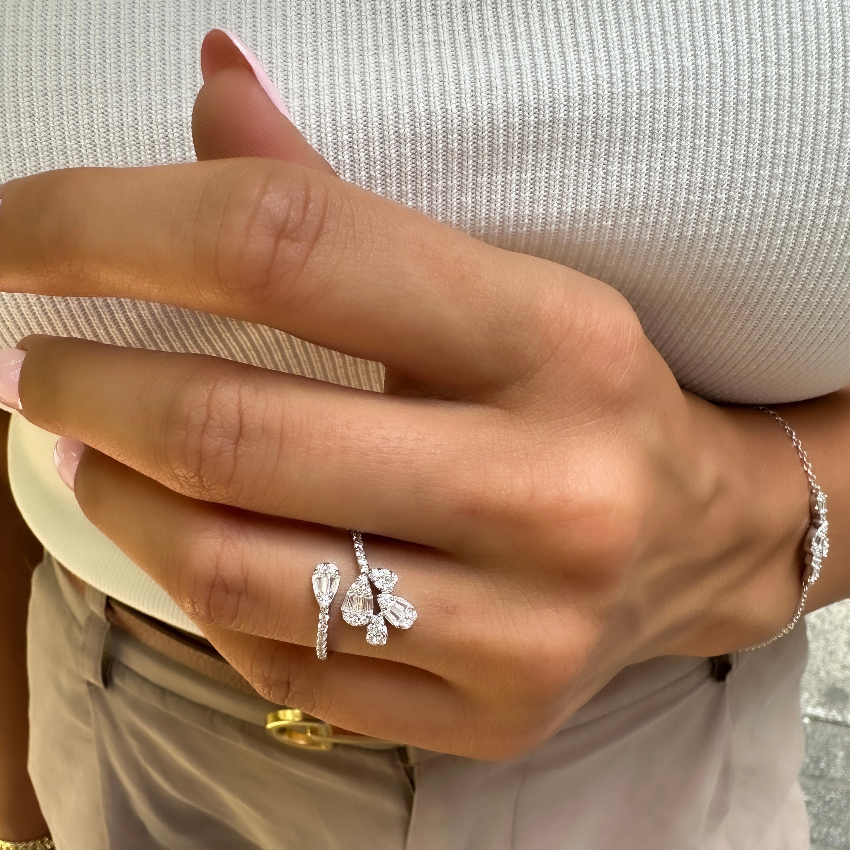 Damla Baget Taşlı Gece Seti