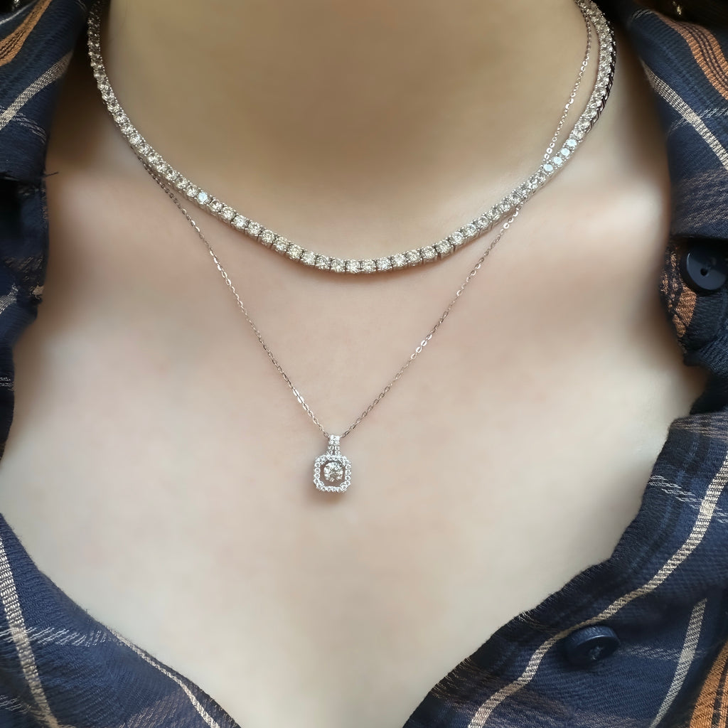 Square Ice Cut Necklace