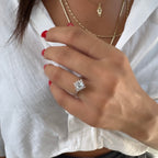 Mozanit Lotus Tektaş Yüzük