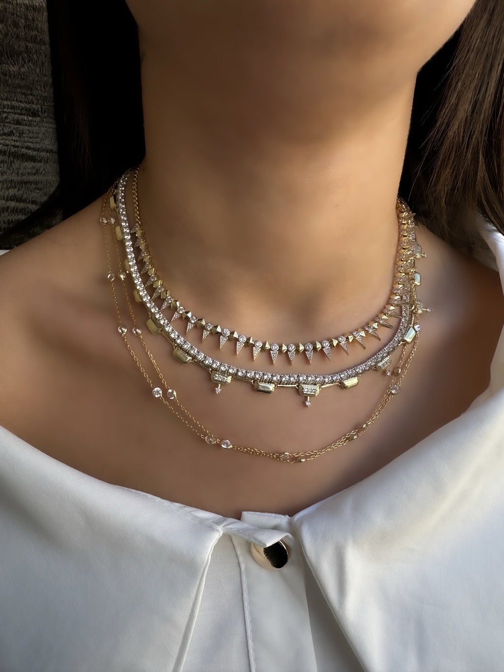 Stone-Embellished Designer Necklace