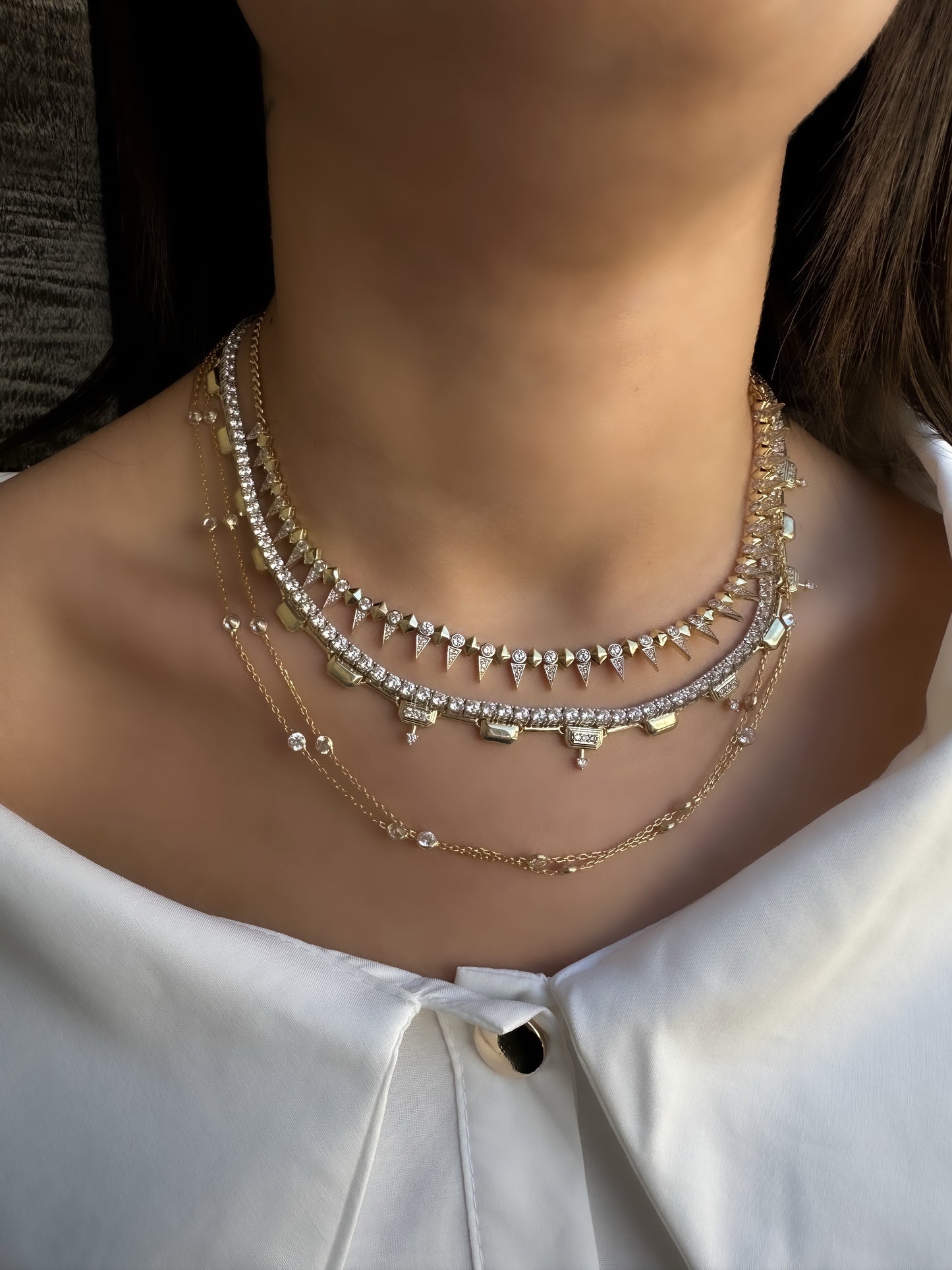 Taşlı Designer Kolye