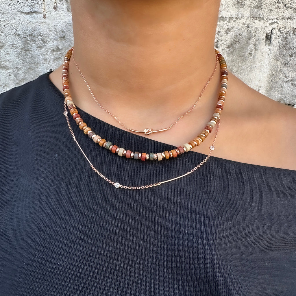 Varasit Kahverengi Doğal Taş Kolye