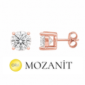 8 mm Mozanit Tektaş Küpe
