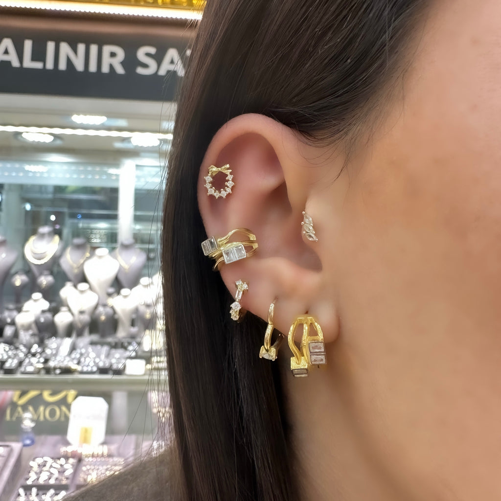 Santa Minik Baget Kıkırdak Küpe