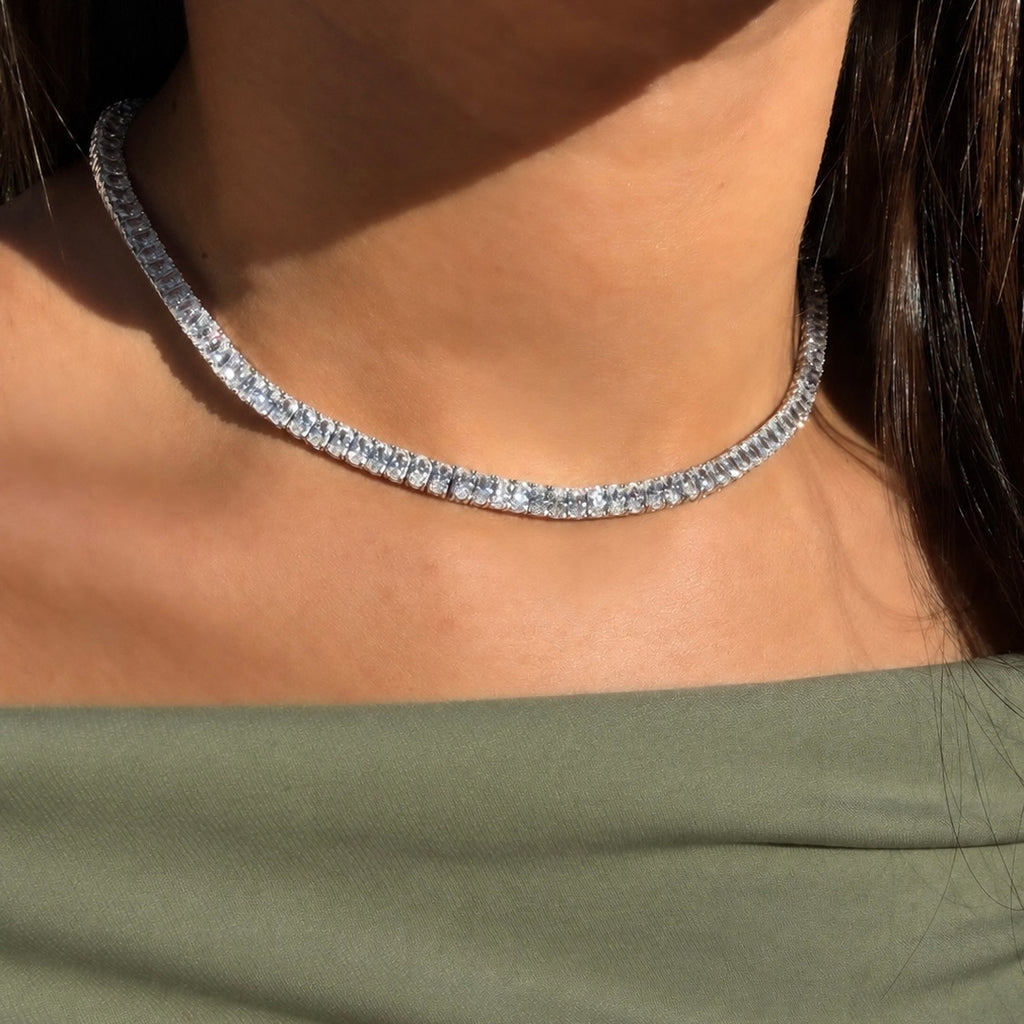 14K Oval Suyolu Kolye