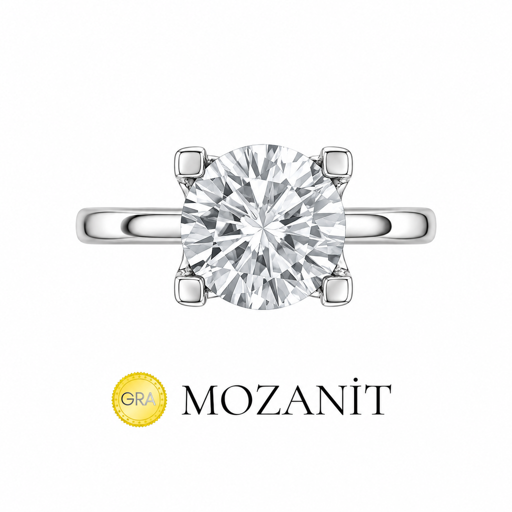 Designer Moissanite Solitaire Ring