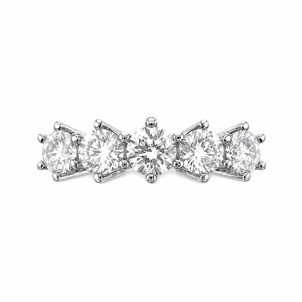 Six Prong Five Stone Ring