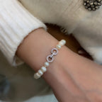 Perlenarmband mit Steinclip