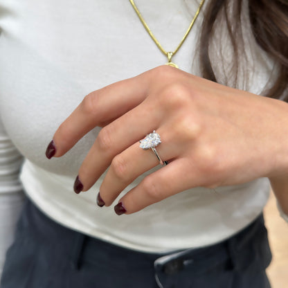 Taşlı Montür Mozanit Damla Tektaş Yüzük