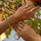 Akuamarin Taşlı Vintage Yüzük