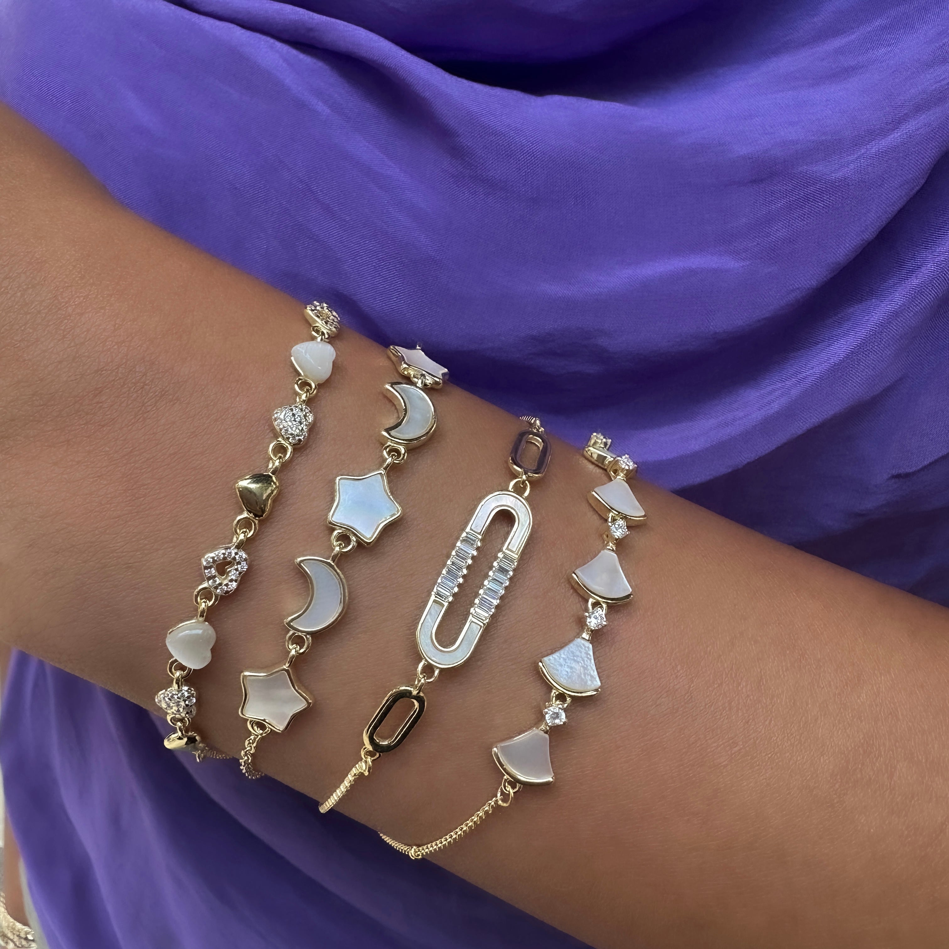 Yelpaze Model Sedefli Bileklik