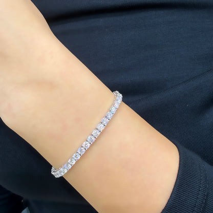 Üç Buçuk mm Mozanit Suyolu Bileklik