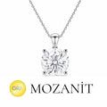 Mozanit İki Karat Tektaş Kolye