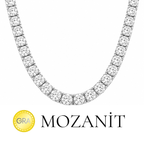 Four mm Moissanite Waterway Necklace