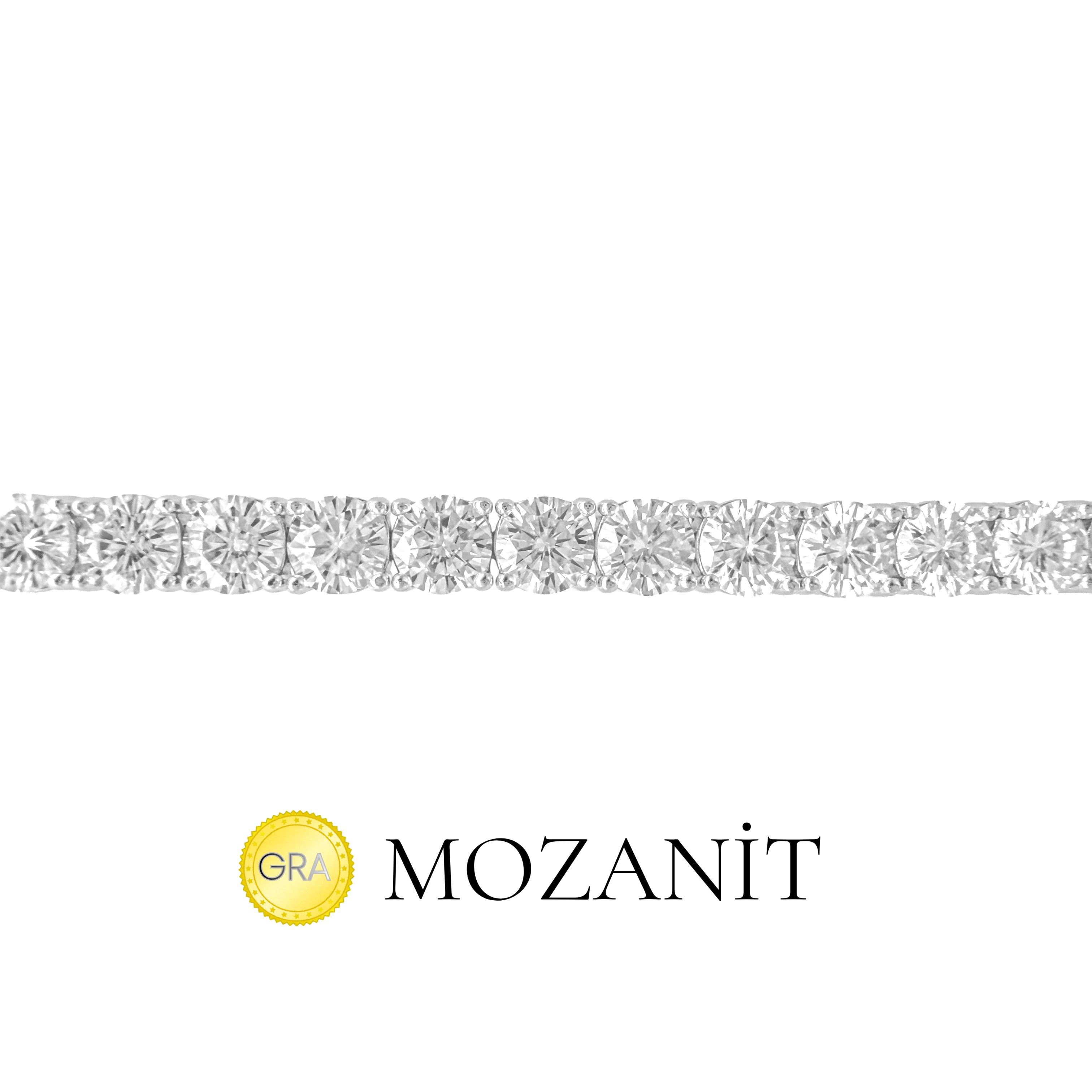 Dört mm Mozanit Suyolu Bileklik