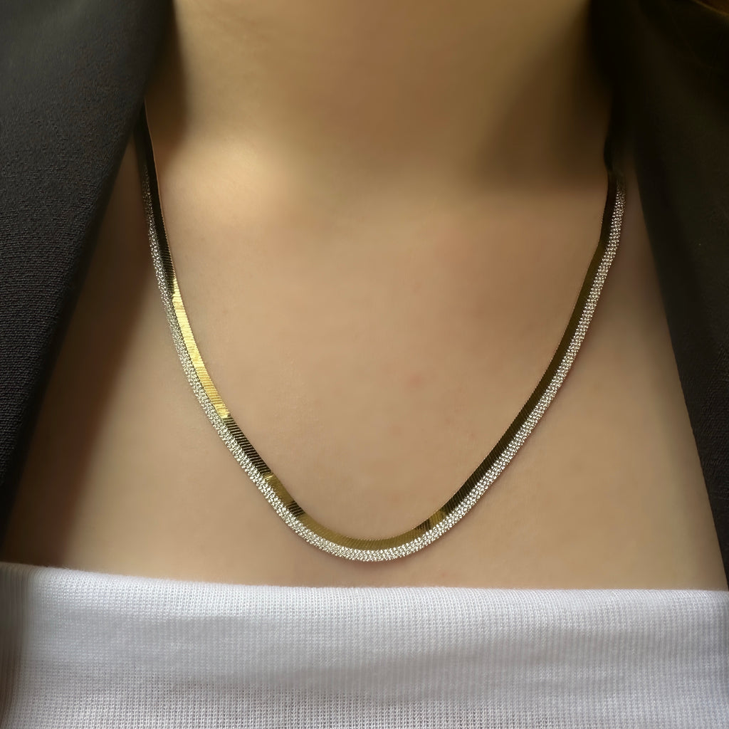 İki Renk İtalyan Yassı Zincir