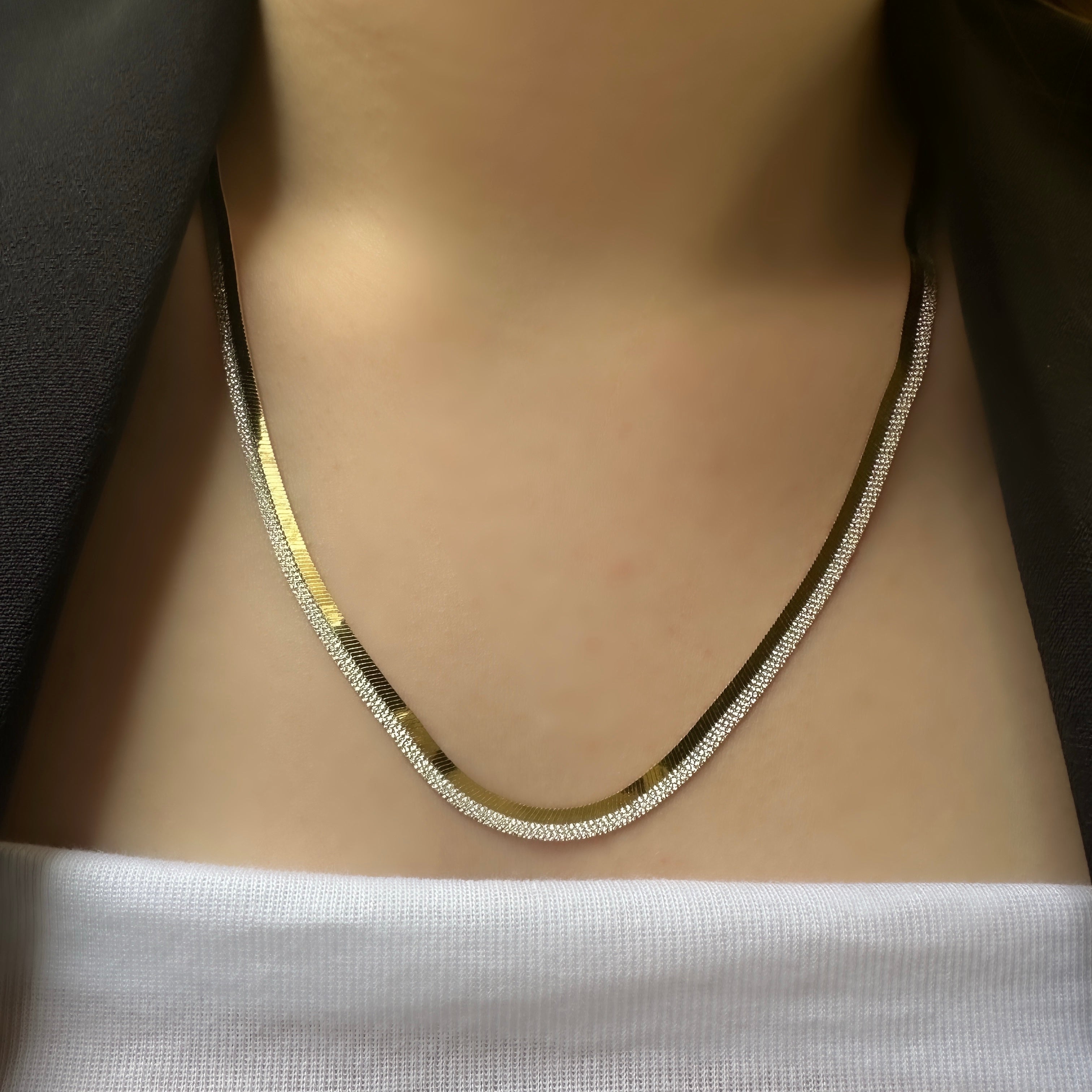 İki Renk İtalyan Yassı Zincir