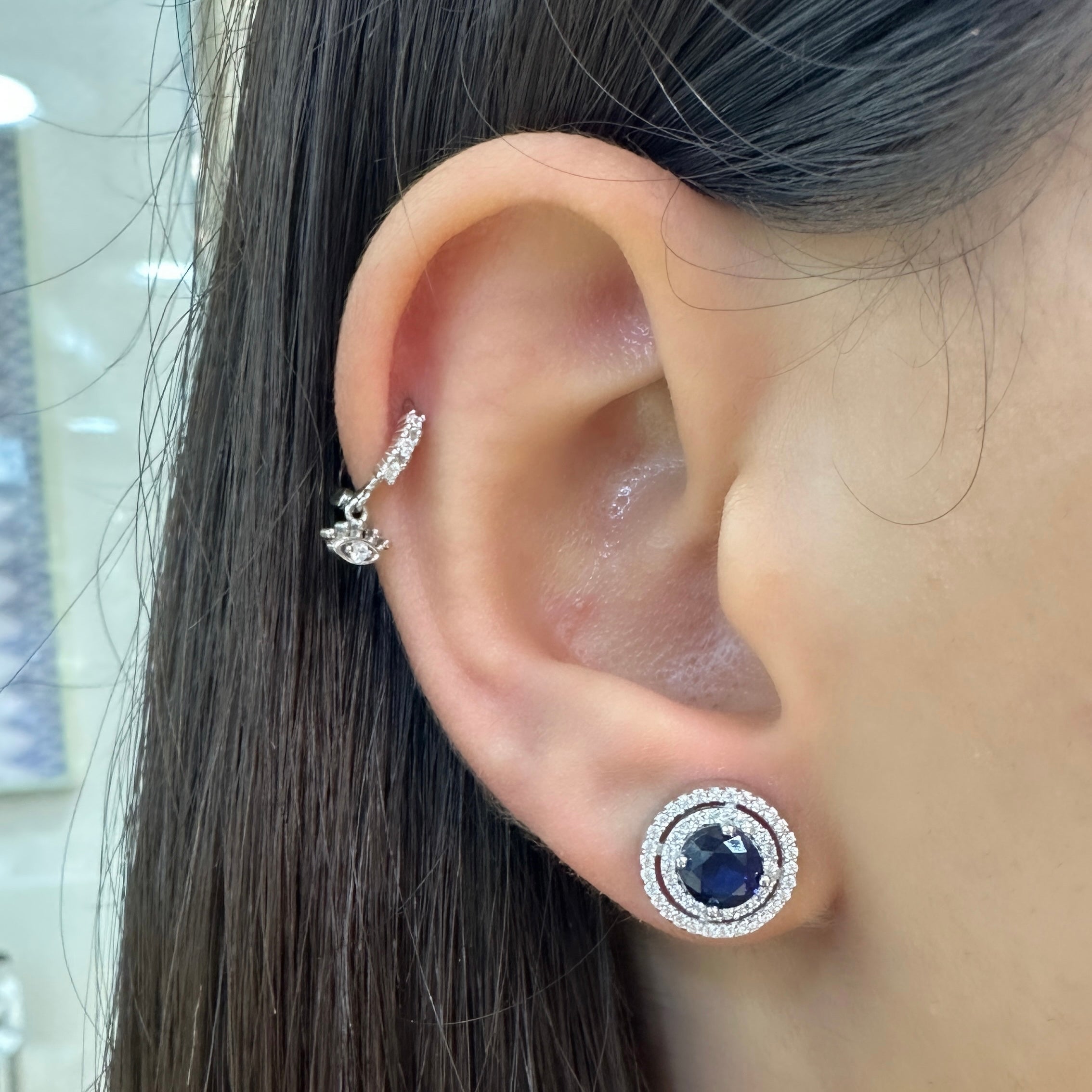 Büyük Boy Renkli Anturaj Küpe