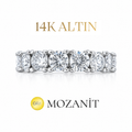 14K Mozanit Orta Boy Tamtur Yüzük