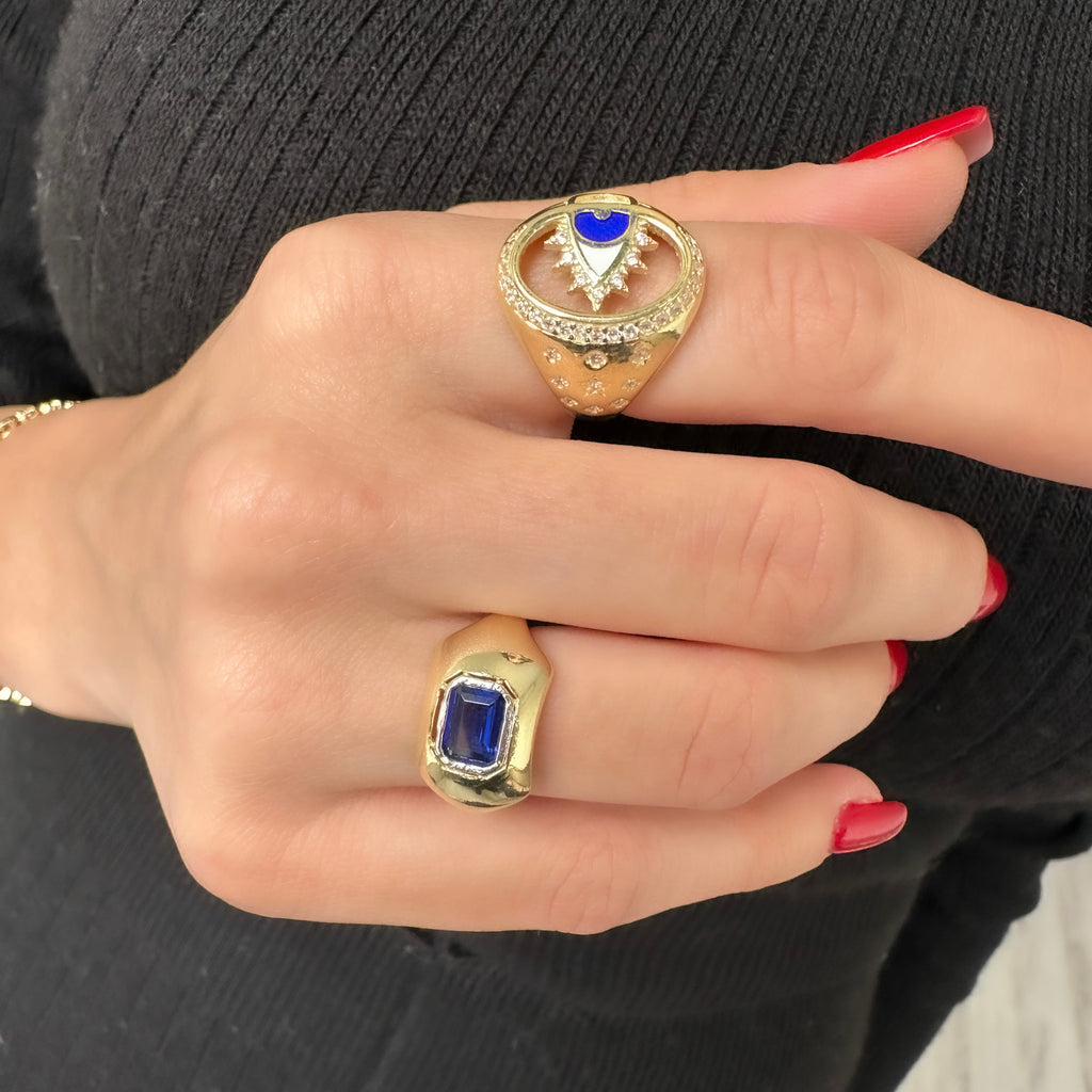 Derry Colorful Enamel Eye Ring