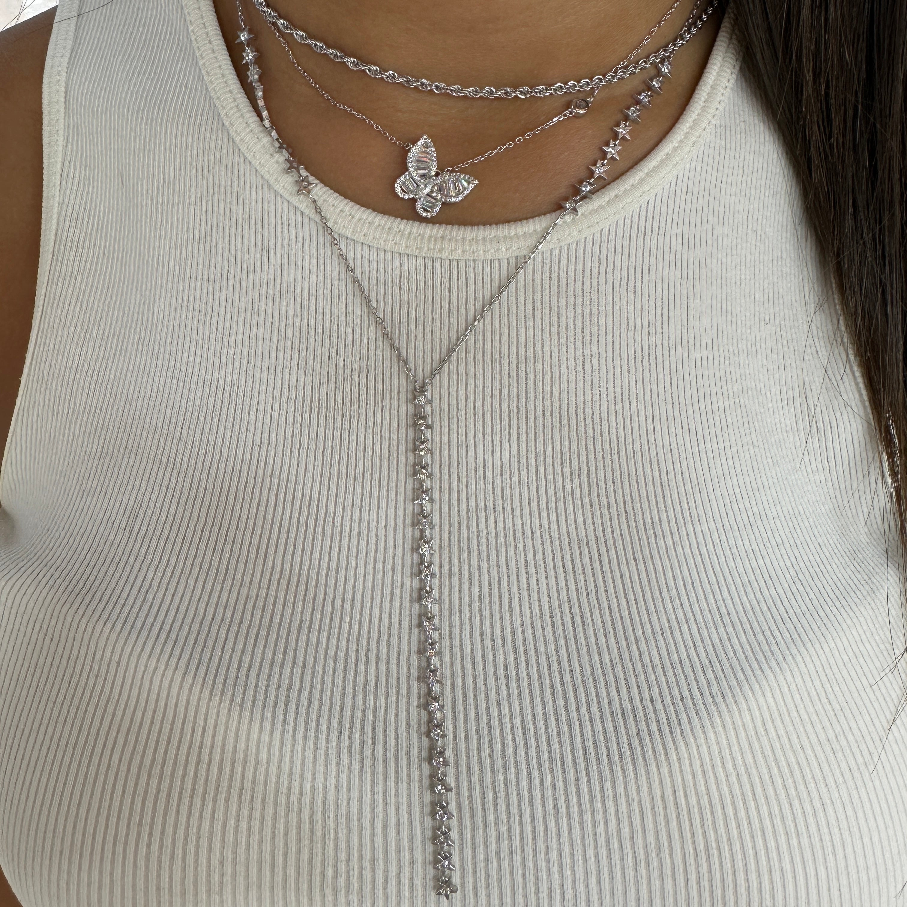 Yıldız Taşlı Y Kolye