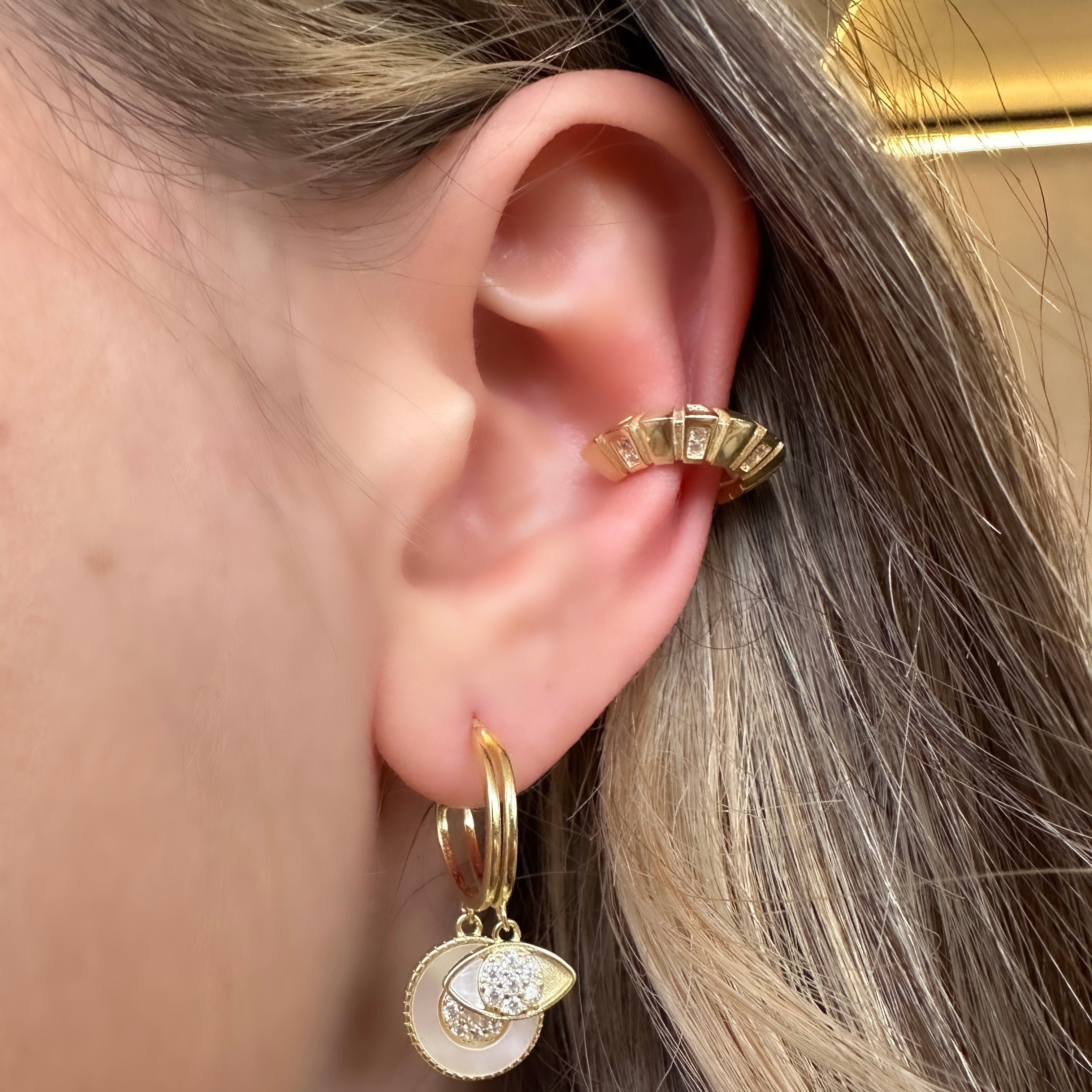 Minik Taşlı C Cuff