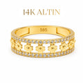 14K Çiçek Desen Yüzük