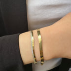 İki Renk İtalyan Yassı Zincir Bileklik