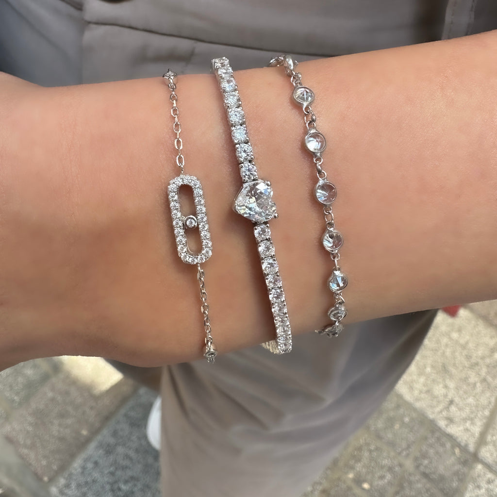 Kalp Taşlı Suyolu Bileklik